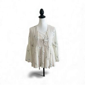 Show Me Your MuMu, Cream Floral Blouse